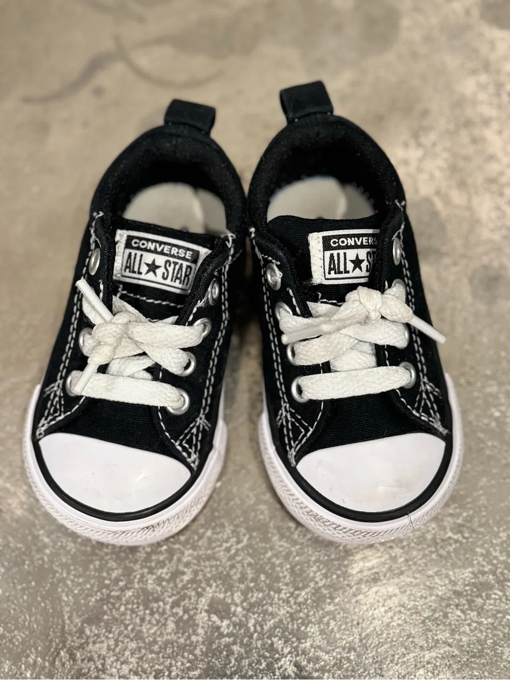 Converse Kids Low Top Sneakers in Black and White